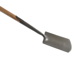Gesmede spade met zwanenhals en coating, 75 cm steel