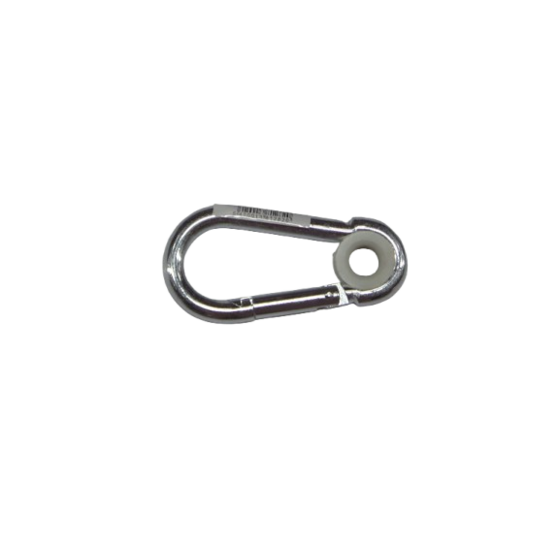 Karabijnhaak 100 mm met kunststof ring – Sterke stalen haak met 10 mm dik materiaal voor veelzijdige bevestiging