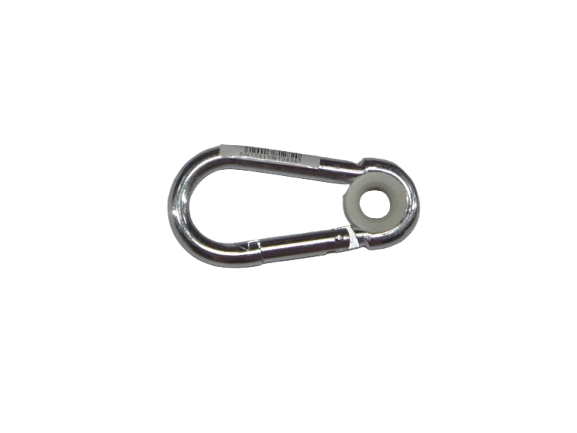 Karabijnhaak 100 mm met kunststof ring – 10 mm