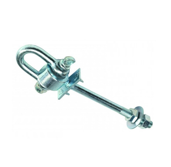 Gelagerde harpsluiting M12 x 160 mm – Stevige sluiting met lagering, totale lengte 245 mm en borgmoer