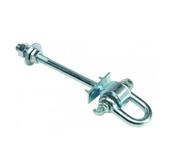 Gelagerde harpsluiting M12 x 160 mm – Stevige sluiting met lagering, totale lengte 245 mm en borgmoer