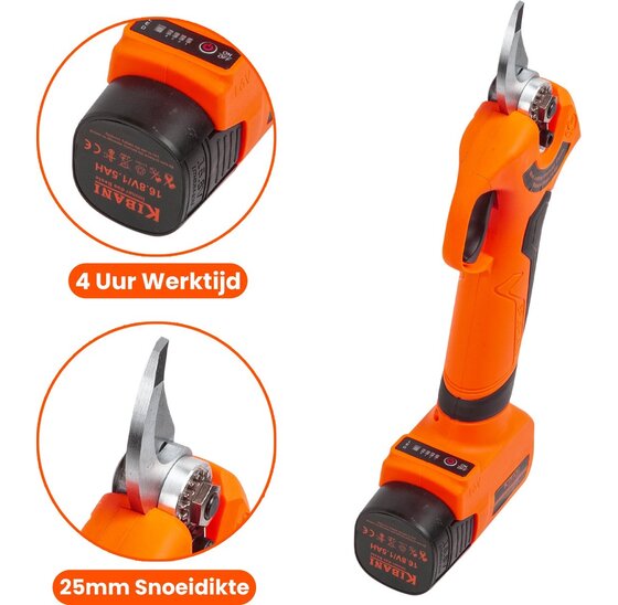 Accu takkenschaar 16.8V met 2 accu's en extra messenset - draadloos