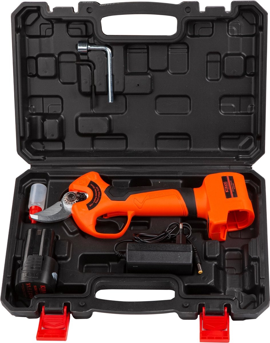 Kibani Accu Takkenschaar 16.8V incl. 2 accu's en extra set mesjes