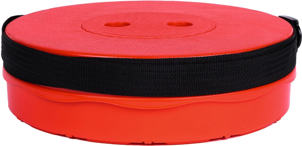 Opvouwbare kruk draagkracht 250 kg, verstelbaar 6-45 cm, rood