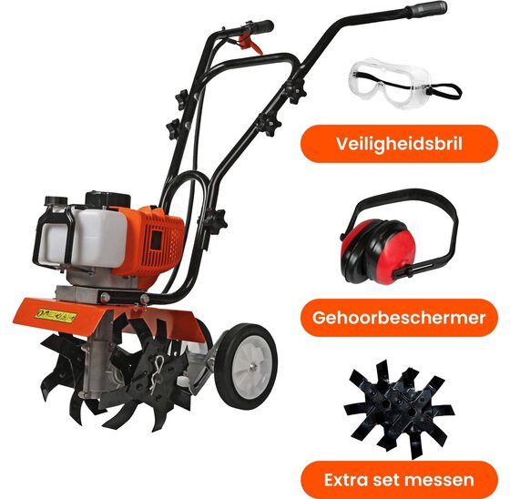 Kibani mini grondfrees 30 cm met extra messenset en handige accessoires