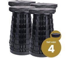 Alora Opvouwbare kruk extra strong zwart per 4
