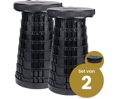 Alora Opvouwbare kruk extra strong zwart per 2