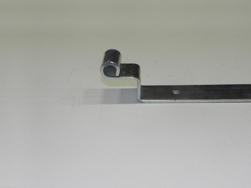 Duimheng met bocht 450 mm grote bocht 5 mm verzinkt voor het ophangen en scharnieren van tuin- en poortdeuren