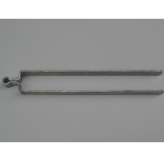 Duimheng met dubbele band 600 x 72 mm 6 mm vuurverzinkt voor het ophangen en scharnieren van tuin- en poortdeuren