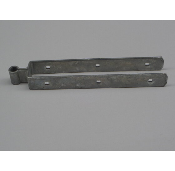 Duimheng met dubbele band 450 x 51 mm 6 mm vuurverzinkt voor het ophangen en scharnieren van tuin- en poortdeuren
