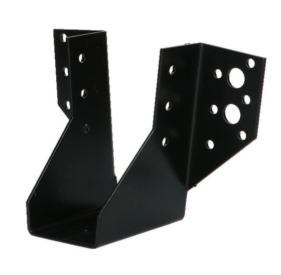 Zware balkendr. - type A uitwendige lippen 40 x 148 mm 2 mm zwart voor het dragen en verbinden van houten balken in constructies