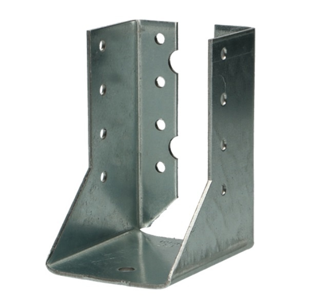 Zware balkendrager inwendige lippen 80 x 180 mm 2 mm verzinkt voor het dragen en verbinden van houten balken in constructies