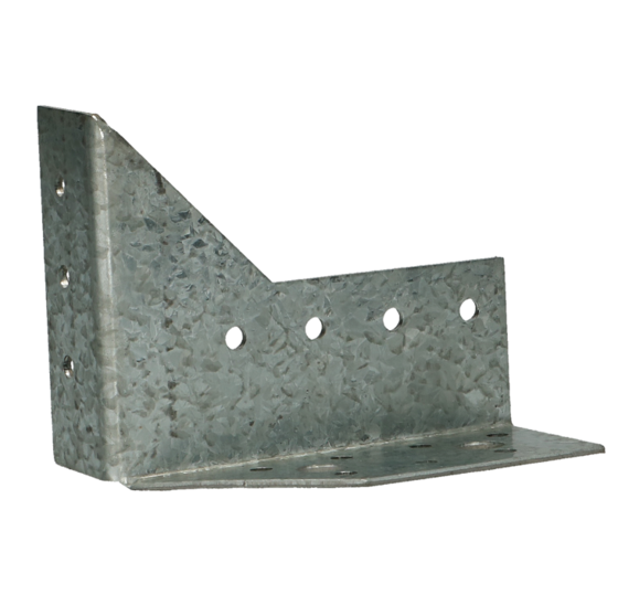 Zware balkendrager - 2-delig (links + rechts) 30 x 100 mm 2 mm verzinkt voor het dragen en verbinden van houten balken in constructies