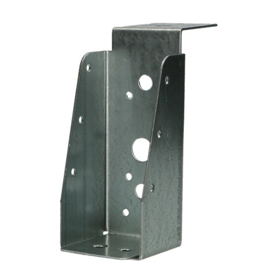 Balkdrager met lange lip 50 x 125 mm 1,5 mm verzinkt voor het dragen en verbinden van houten balken in constructies