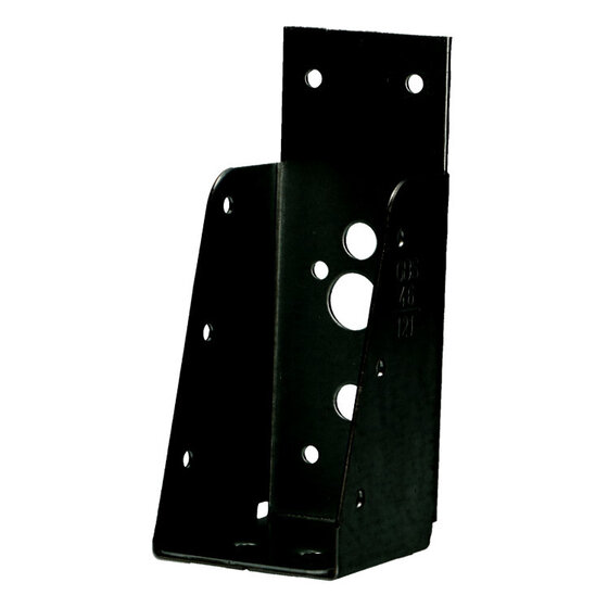 Balkdrager zonder lip 46 x 146 mm 1,5 mm zwart voor het dragen en verbinden van houten balken in constructies