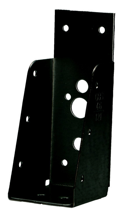 Balkdrager zonder lip 46 x 146 mm 1,5 mm zwart voor het dragen en verbinden van houten balken in constructies