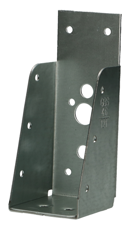 Balkdrager zonder lip 59 x 121 mm 1,5 mm verzinkt voor het dragen en verbinden van houten balken in constructies