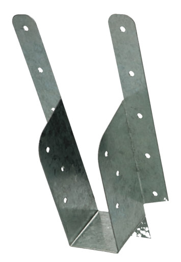 Raveeldrager met strip 38 x 225 x 155 mm 1 mm verzinkt voor het dragen en verbinden van houten balken in constructies