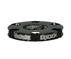 Gaatjesband gegolfd 10 m x 12 mm in cassette 0,8 mm verzinkt