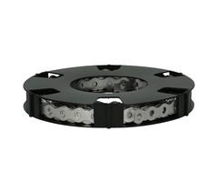 Gaatjesband gegolfd 10m x 26mm verzinkt in cassette