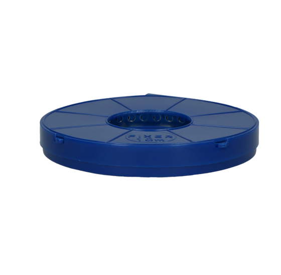 Gaatjesband recht 10 m x 17 mm cassette 0,8 mm rvs