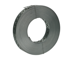 Gaatjesband recht 12 mm 0,8 mm verzinkt