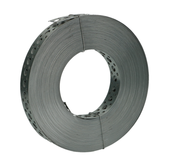 Gaatjesband recht 40 mm 2 mm verzinkt voor stevige houtverbindingen en montage