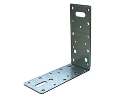 Hoekanker met ril en afgeschuinde hoeken 60x150x150 mm 2,5 mm verzinkt