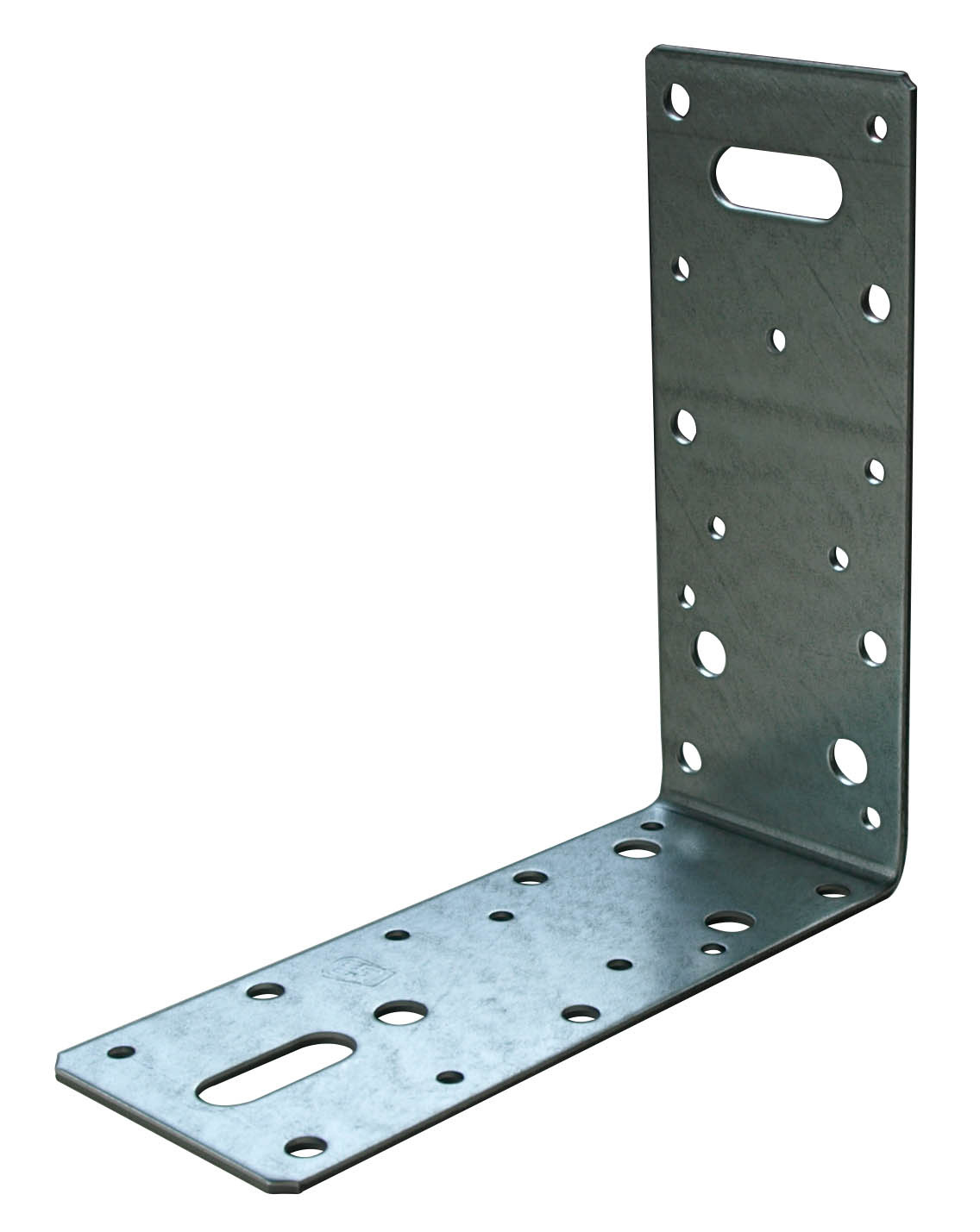 Hoekanker met ril en afgeschuinde hoeken 60 x 150 x 150 mm 2,5 mm verzinkt voor stevige verankering in beton en ondergrond