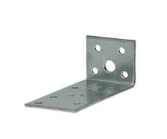 Hoekanker met ril 65 x 90 x 90 mm 2,5 mm verzinkt