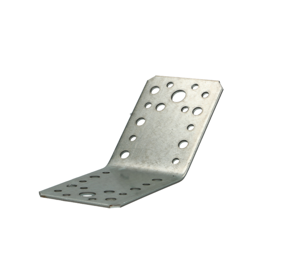 Ongelijkbenige versterkingshoek 57 x 50 x 75 mm 2 mm verzinkt voor versteviging en verbinding van houtconstructies