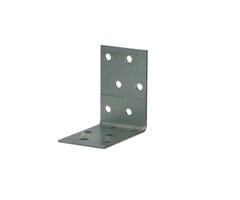 Versterkingshoek RVS 60x60x60 mm, 2 mm dik met multigaten