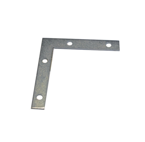 Platte winkelhaak 90° 10 x 40 x 40 mm 1,3 mm verzinkt voor versteviging en verbinding van houtconstructies