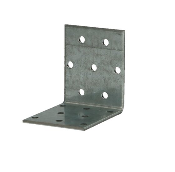 Versterkingshoek - multigaten 80 x 60 x 60 mm 2,5 mm verzinkt voor versteviging en verbinding van houtconstructies