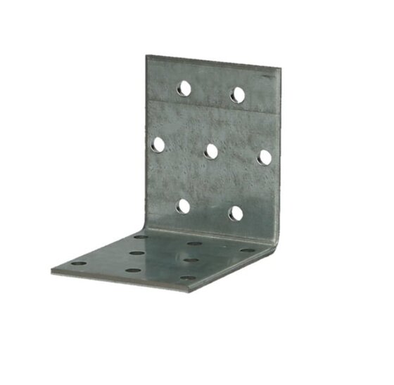 Versterkingshoek - multigaten 100 x 100 x 100 mm 2,5 mm verzinkt voor versteviging en verbinding van houtconstructies