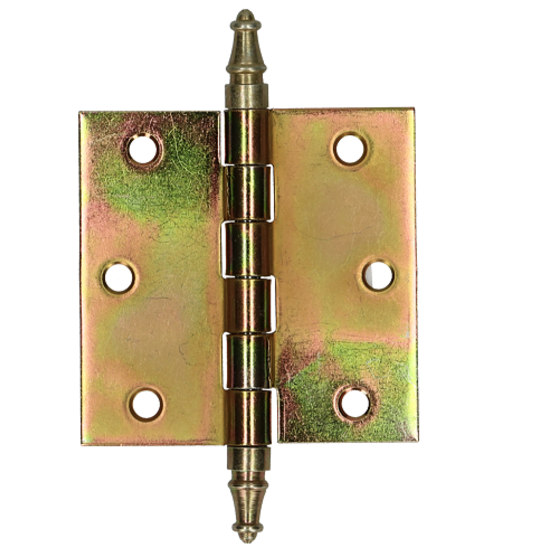 Gerolde knopscharnier 76x76 mm verzinkt, vaaskop + rechte plaat