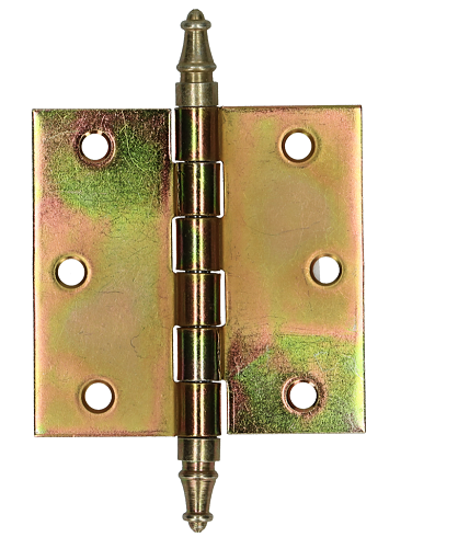 Gerolde knopscharnier 76x76 mm verzinkt, vaaskop + rechte plaat