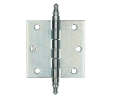 Scharnier gerolde knop 76x76 mm verzinkt vaaskop raam deur