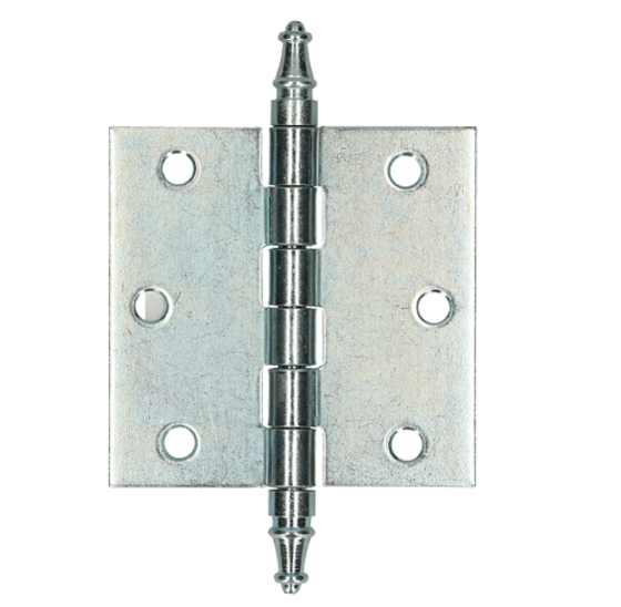 Scharnier gerolde knop 76x76 mm verzinkt vaaskop raam deur