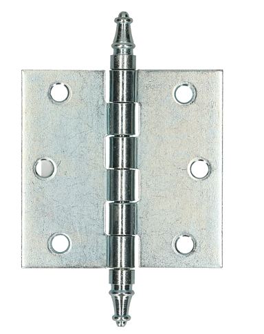 Scharnier gerolde knop 76x76 mm verzinkt vaaskop raam deur
