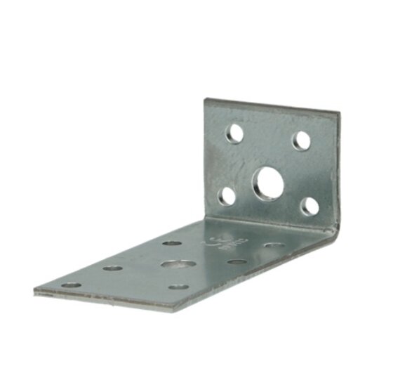 Hoekanker voor hout/beton 40 x 50 x 160 mm 3 mm verzinkt voor stevige verankering in beton en ondergrond