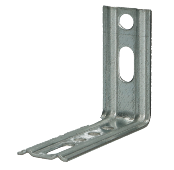 Kozijnhoek met ril - 90° 30 x 65 x 90 mm 2 mm verzinkt voor versteviging en verbinding van houtconstructies