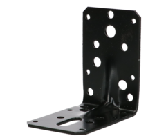 Hoekanker met ril 55 x 70 x 70 mm 2 mm zwart