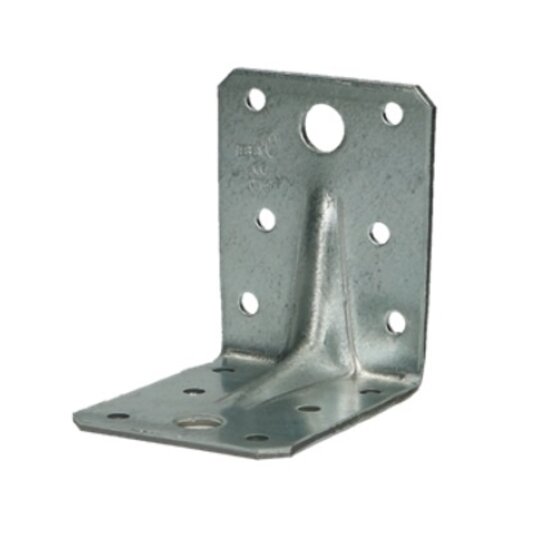 Hoekanker met ril 60 x 90 x 90 mm 2 mm rvs voor stevige verankering in beton en ondergrond