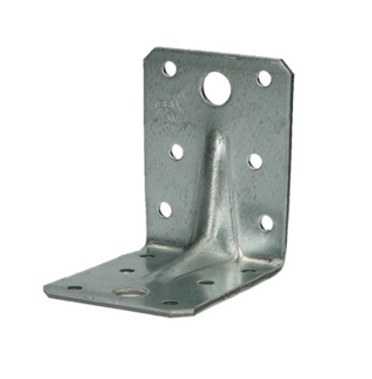 Hoekanker met ril 60x90x90 mm 2 mm RVS voor betonverankering