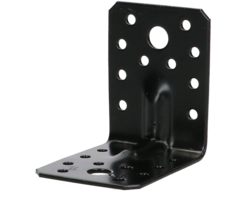 Hoekanker met ril 60 x 90 x 90 mm 2,5 mm zwart