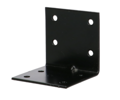 Hoekbeugel 60x60x60 mm met multigaten - 2 mm staal zwart gecoat
