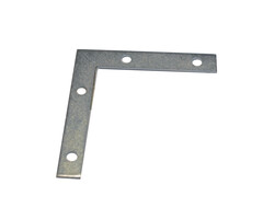 Verzinkte platte winkelhaak 90° 75x75 mm, 1,3 mm dikte