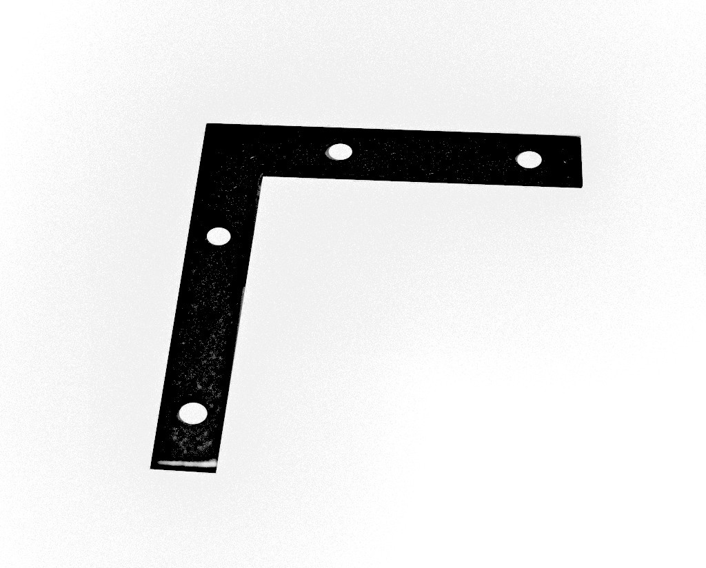 Winkelhaak 90° zwart 100x100 mm plaatstaal 1,5 mm met poedercoating