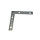 Verzinkte platte winkelhaak 90° 150x150x20 mm, dikte 2 mm